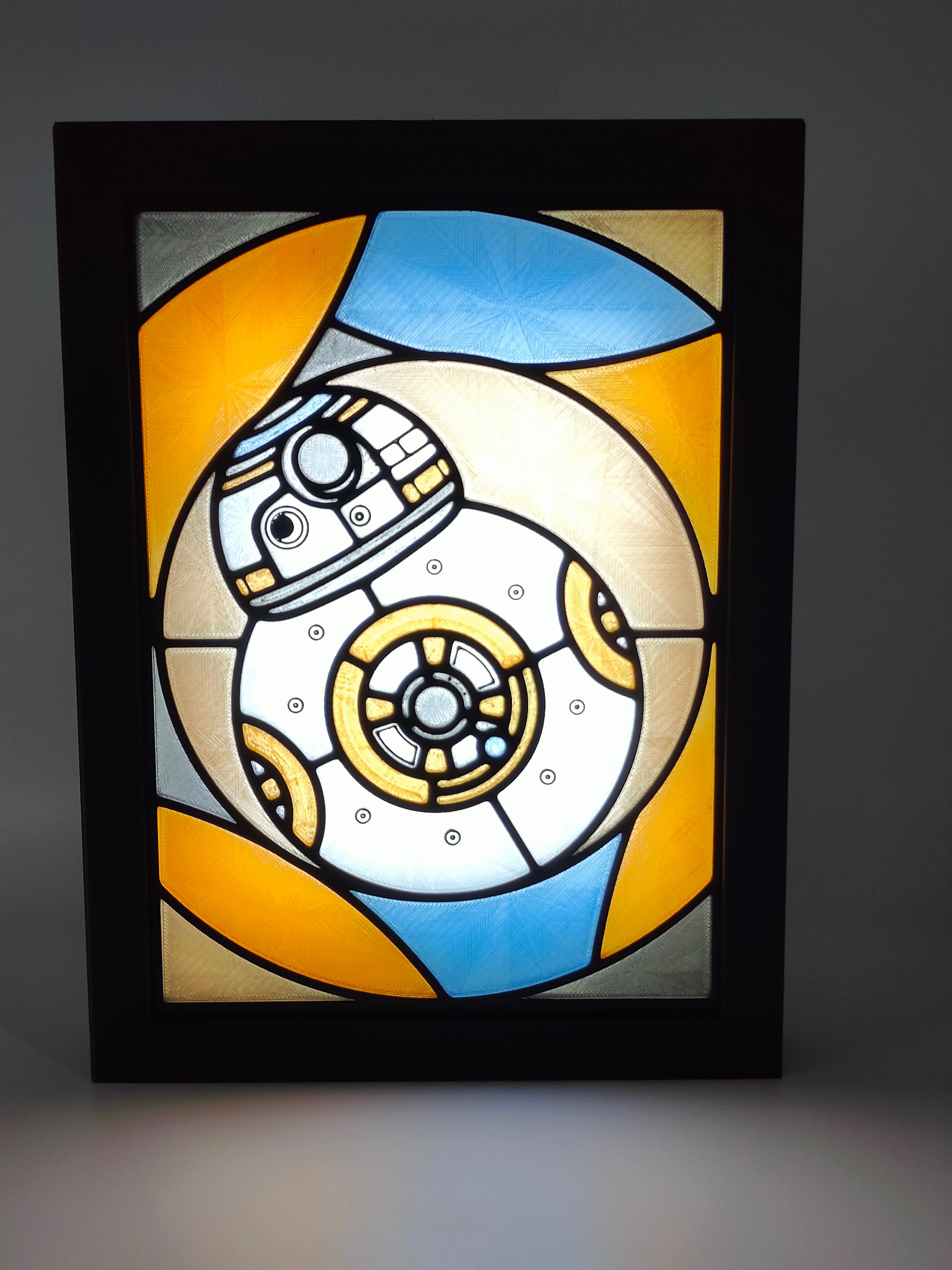 Star Wars BB8 Stained Glass Light Box 3d model
