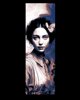 Vintage Portraits of a woman - the eyes can tell stories a person wants to hide - Set of bookmarks 3d model
