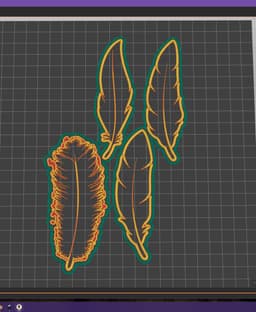 Feather Bookmarks 3d model