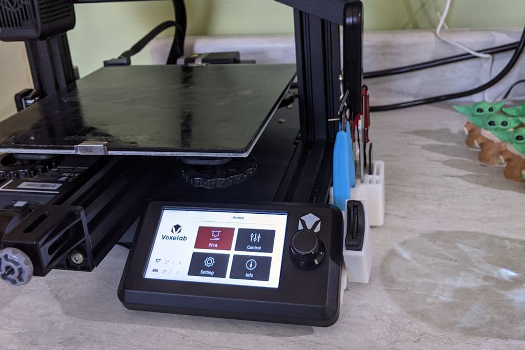 Voxelab Aquila control panel mount and toolbox. 3d model
