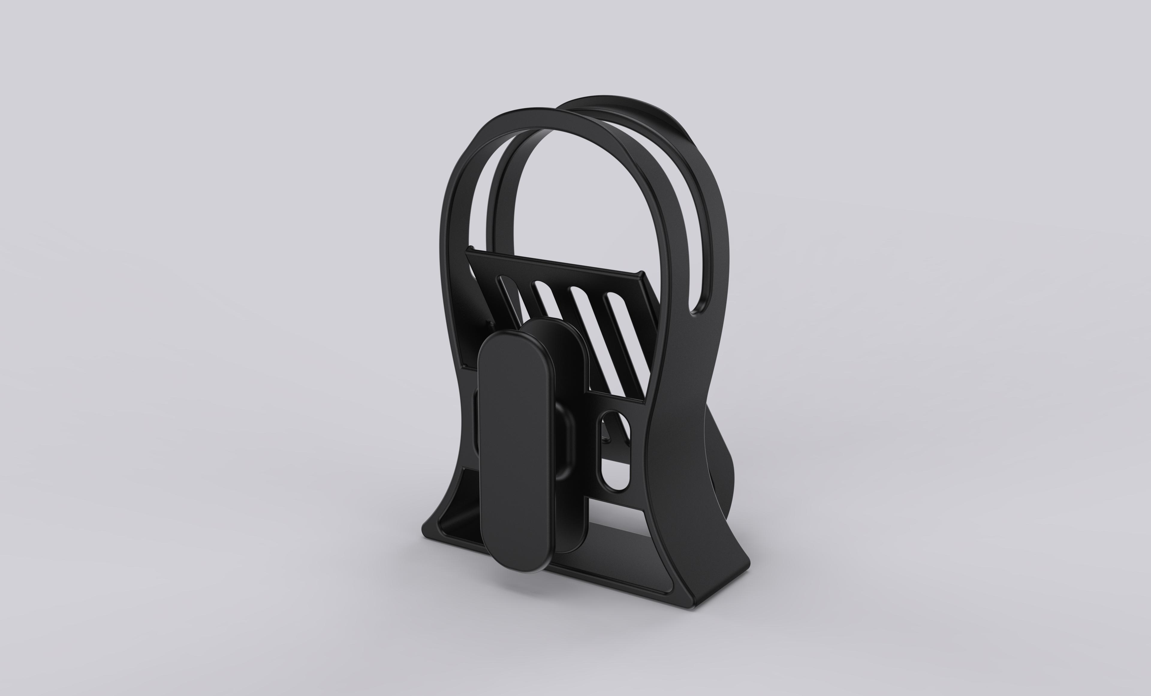 Headphone stand and phone holder.STL 3d model