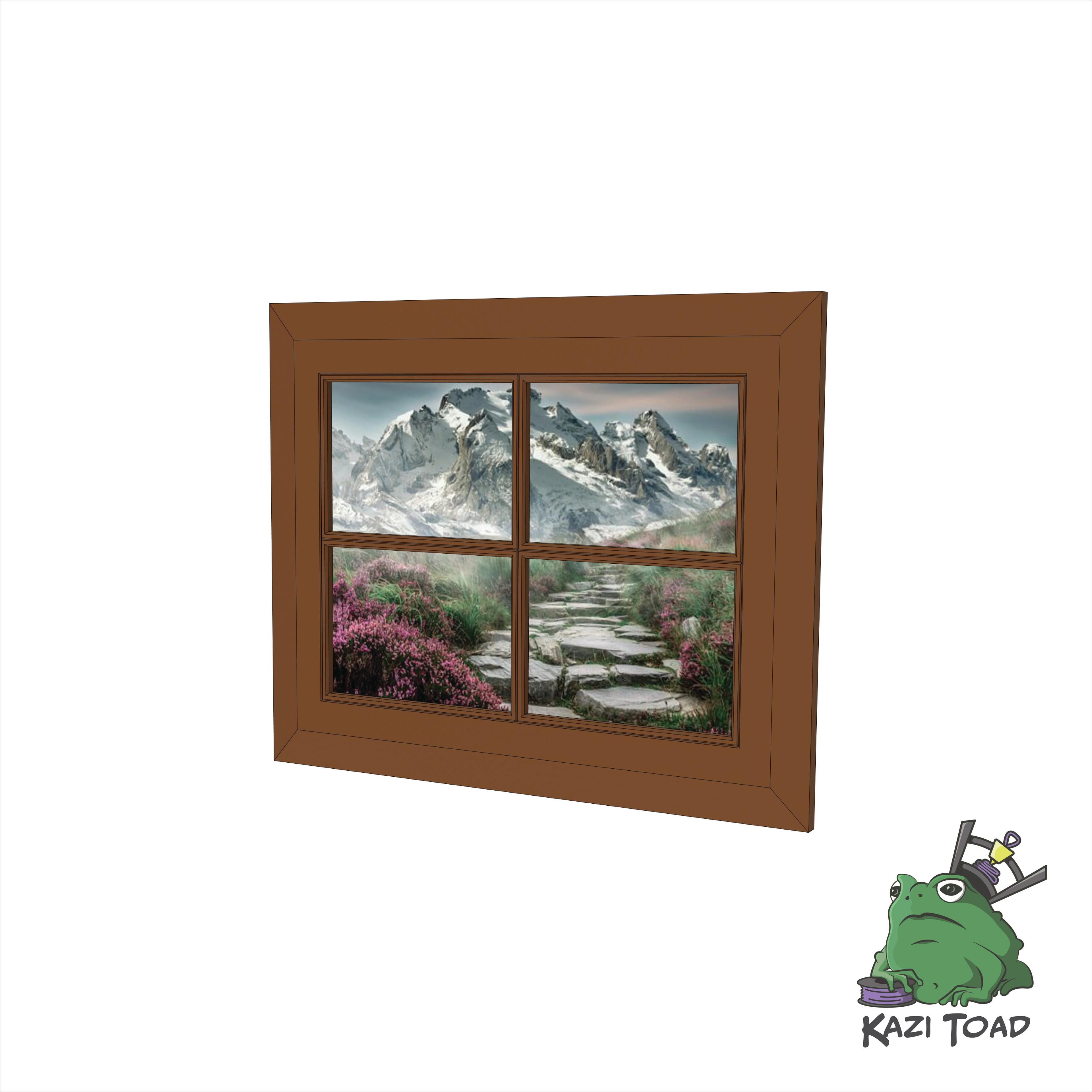 Paned Window Picture Frame 3d model