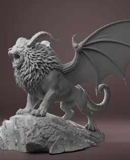Majestic Manticore Fantasy Creature 3D Print 3D print model 3d model