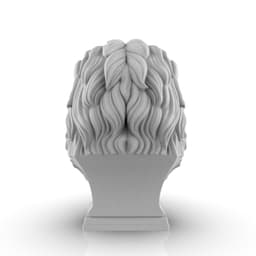 Lion bust statue 3d model