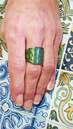 Signet ring leopard & Geometric tri-angle 3d model