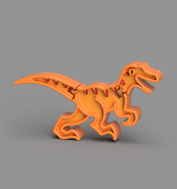 Articulated Velociraptor 3d model