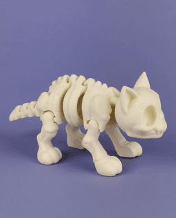 Flexi Skeleton Cat | Print-in-place | No Support 3d model
