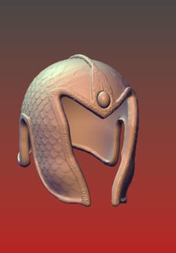 Elven dragon scale helmet 3d model