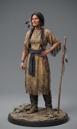 THE OLD WEST - THE FIRSTBORN DAUGHTER - THE NATIVES COLLECTION (3D - 50MM STL) 3d model