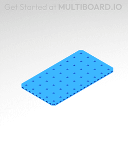 9x5 MU - Small Thread Offset MU - MultiBoard Plate 3d model