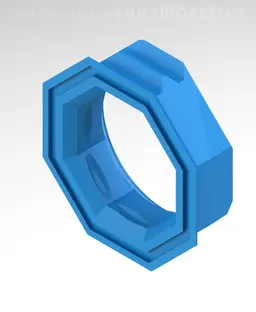 Mid Hole - Mini Snap - Square Plate 3d model