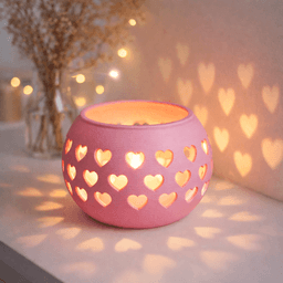 Heart Pattern Candle Holder | Romantic Tealight & Cozy Home Decor | Love Theme 3d model