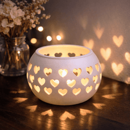 Heart Pattern Candle Holder | Romantic Tealight & Cozy Home Decor | Love Theme 3d model