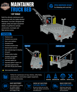 Maintainer Truck Bed (1/87 Scale) 3d model