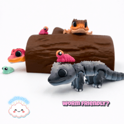 Bundle of Geckos (3) + Habitat Decor 3d model