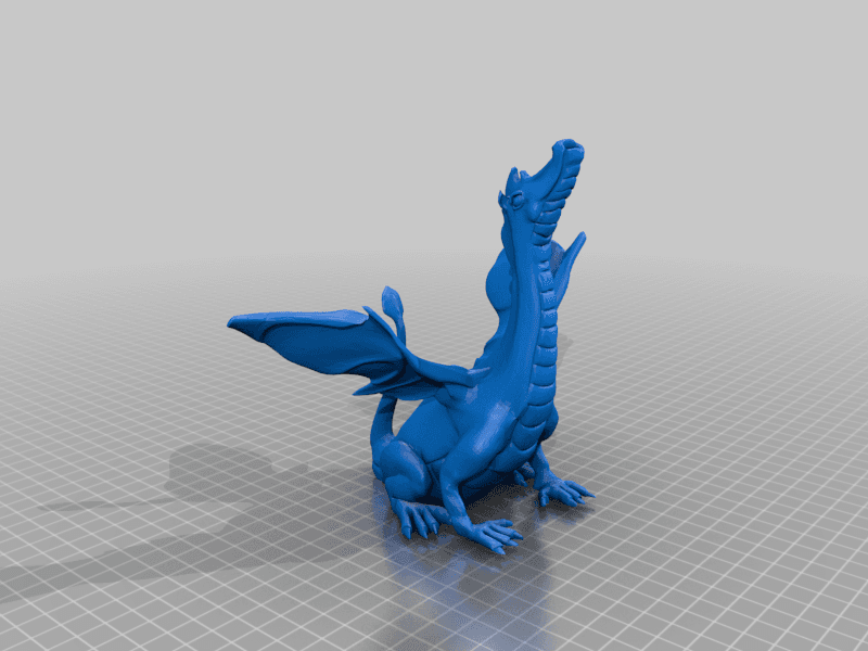 Flaming dragon 3d model