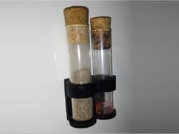 glass vial holder with magnetic mount 5x5x5mm 3d model