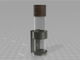 glass vial holder with magnetic mount 5x5x5mm 3d model