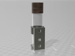glass vial holder with magnetic mount 5x5x5mm 3d model