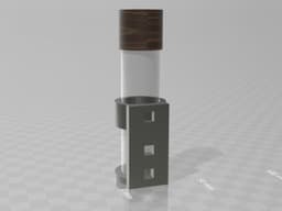 glass vial holder with magnetic mount 5x5x5mm 3d model