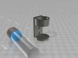 glass vial holder with magnetic mount 5x5x5mm 3d model