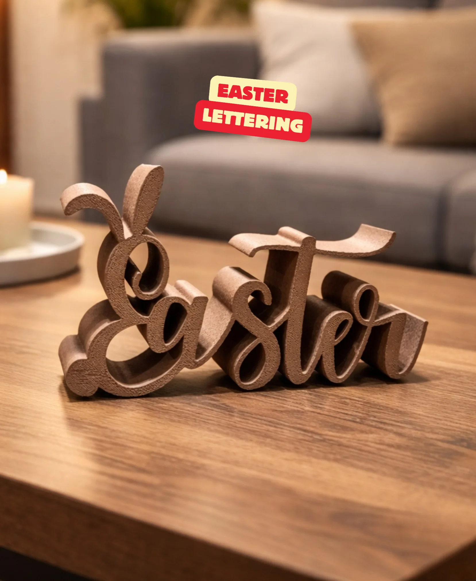 EASTER LETTERING / MODERN EASTER DECOR / HOMEDECOR / DECOR / EASTER BUNNY LETTERING 3d model