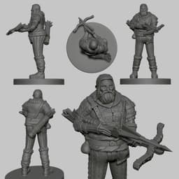 Eldarion's Vanguard: 6 Elite Elf Warrior Miniatures - STL Bundle 3d model
