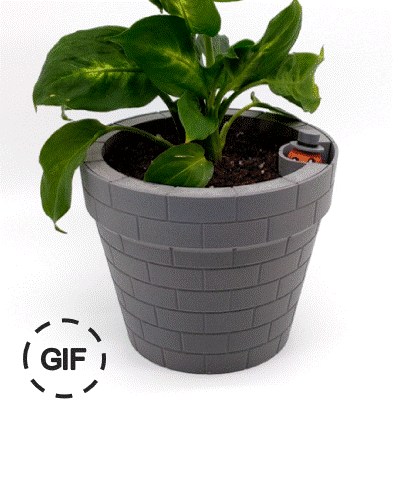 Self-Watering Plant Pot STL 3D Print File with a Gentleman Earthworm Companion | Planter STL 3d model