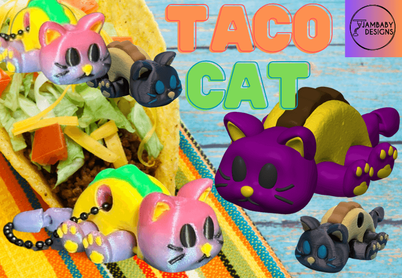 Taco Cat Flexi 3d model