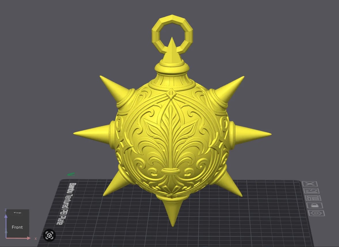 Paladin Flail - Print In Place Chain 3d model