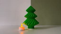 Christmas Wave Pine Tree (Tea Light and LED Light) 3d model
