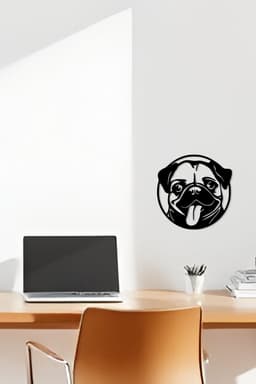 Pug Wall Art, Wall Decor, Home Decor 3d model