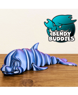 Dolpcon Cute Dolphin / Aquatic Mammal Articulated / Print-in-Place Ocean Creature / Cute Sea Beast 3d model
