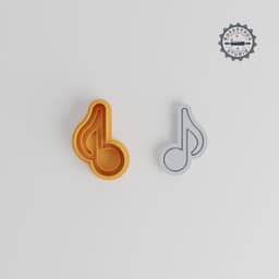 Music Note Cookie Cutter & Stamp Set, Musical Symbol Fondant Tool, S/M/L Sizes, 6-Piece Melody Baking Collection PRODUCT_1027 3d model