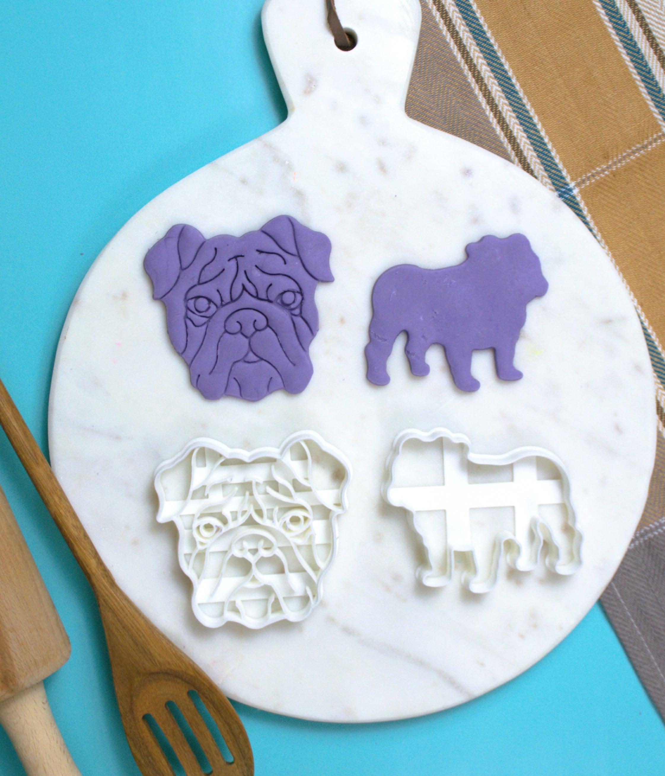 Bulldog Cookie Cutter Set for Adorable Cookies 3d model