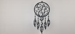 Mystic Cat Dreamcatcher 2D Wall Art.stl 3d model