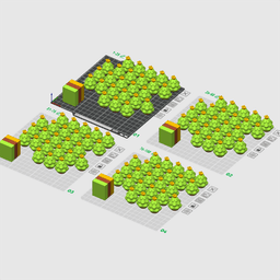The 100 Hidden Christmas Trees Game + PDF! Xmas Game! 3d model