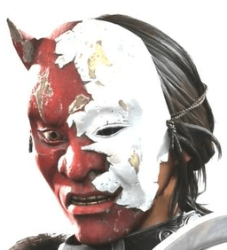 GHOST OF YOTEI KANEMORI TWO-FACED MASK life size cosplay - Fan Art 3d model