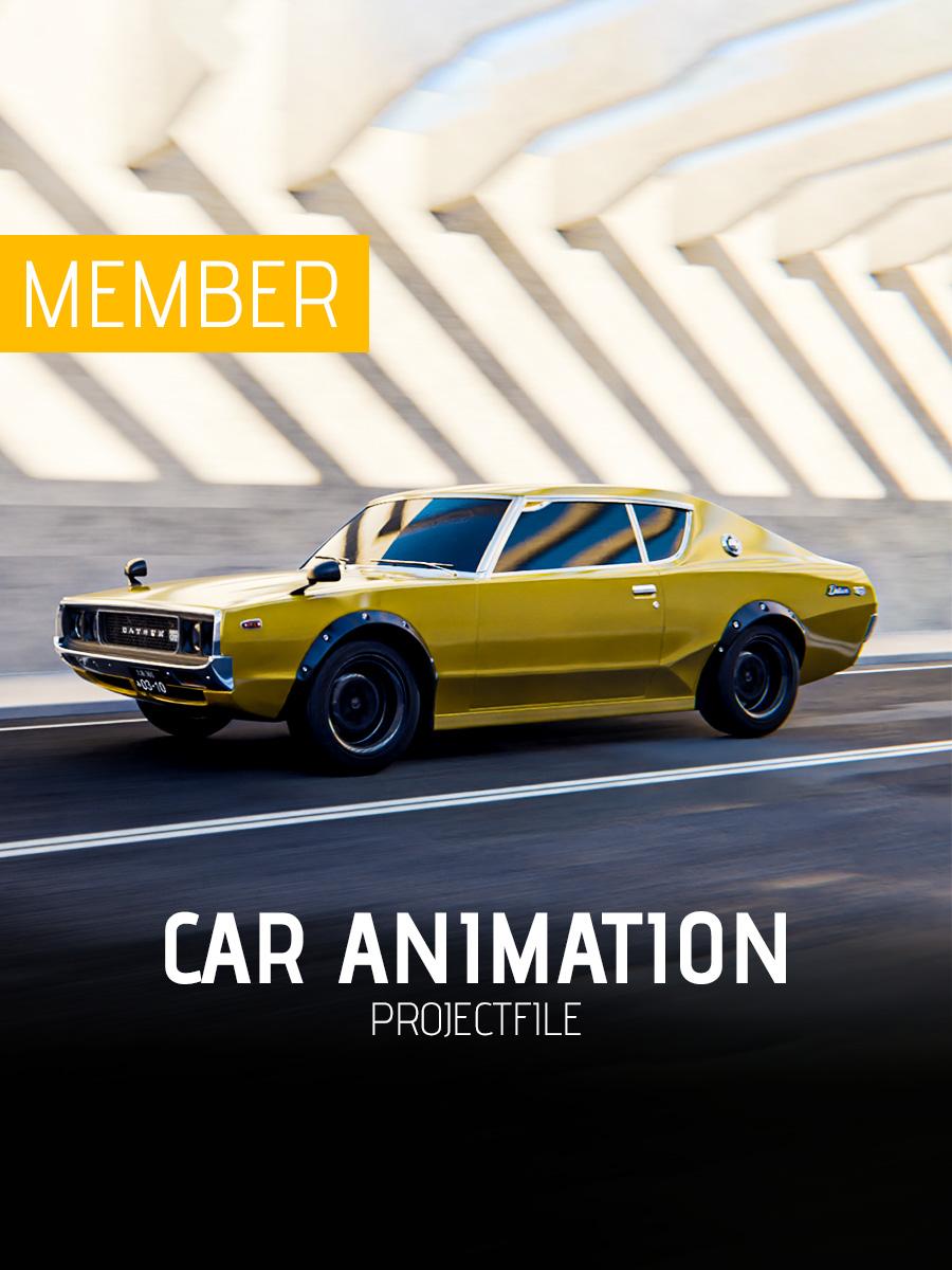Basic Car Animation 3d model