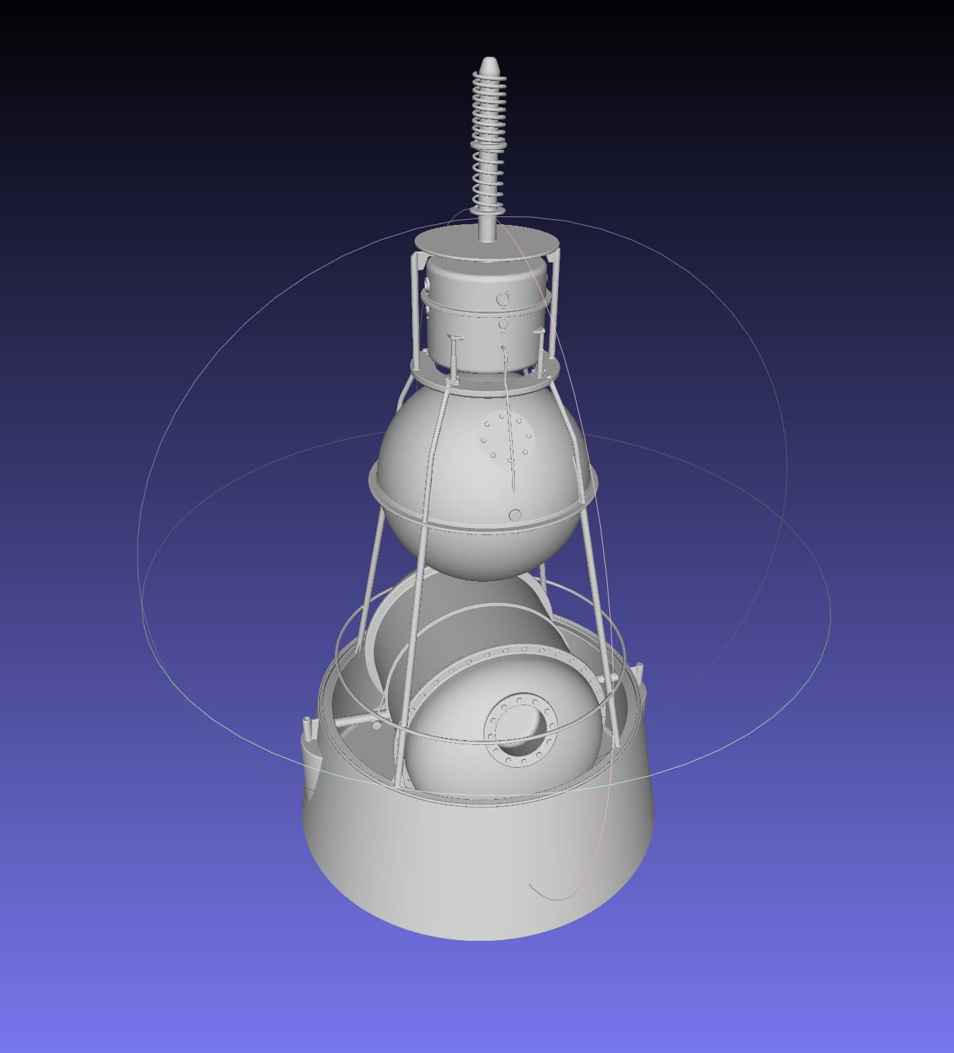 Sputnik 2 Laika Capsule Cutaway And Assembly Printable Model 3d model