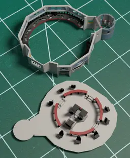 1/350 TOS Bridge with Open Turbolift 3d model