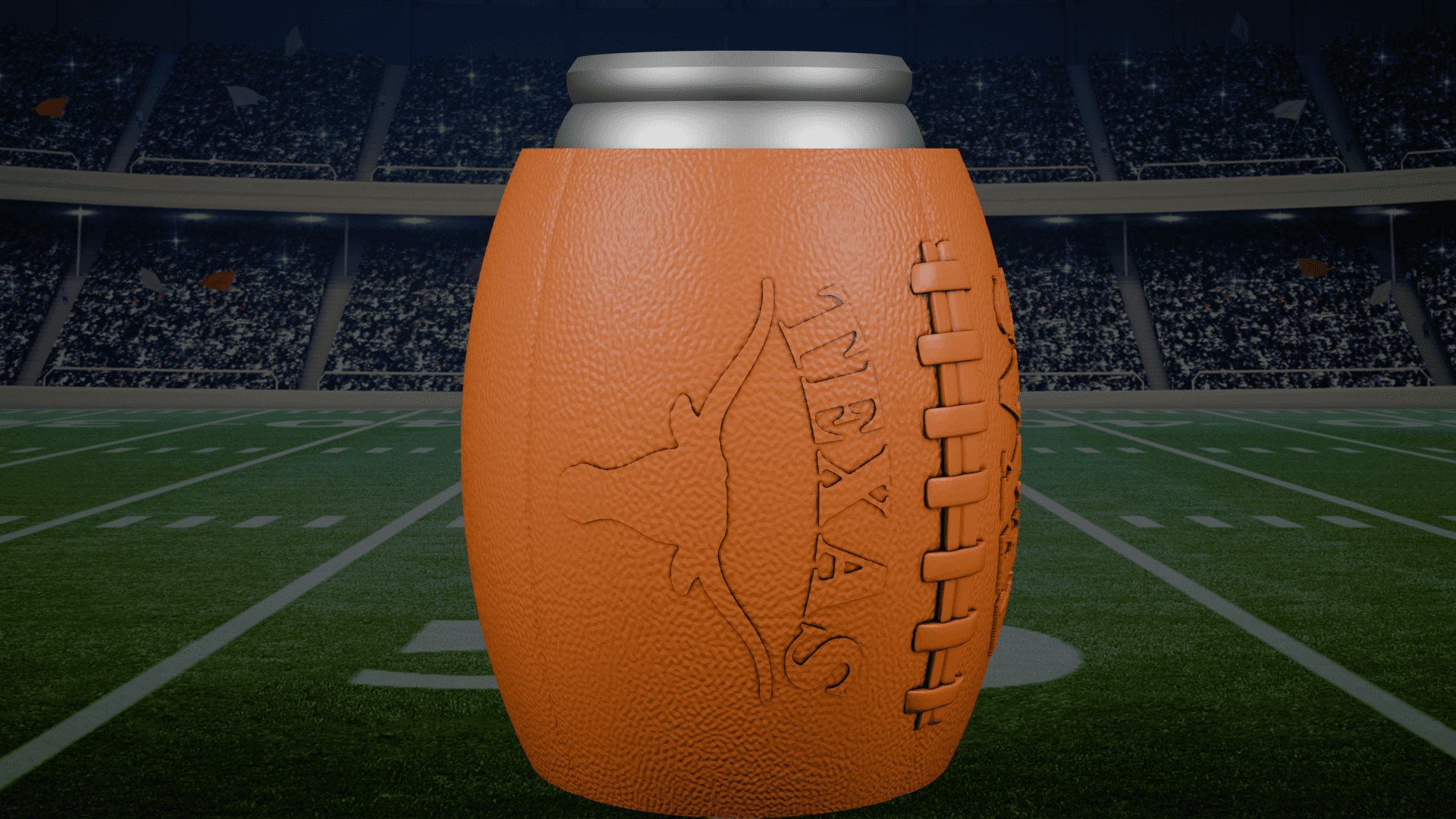Texas Football Beer Can Holder 3d model