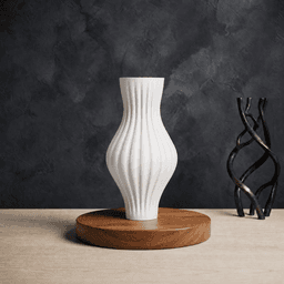 Vase Amphore Côtelée 3d model