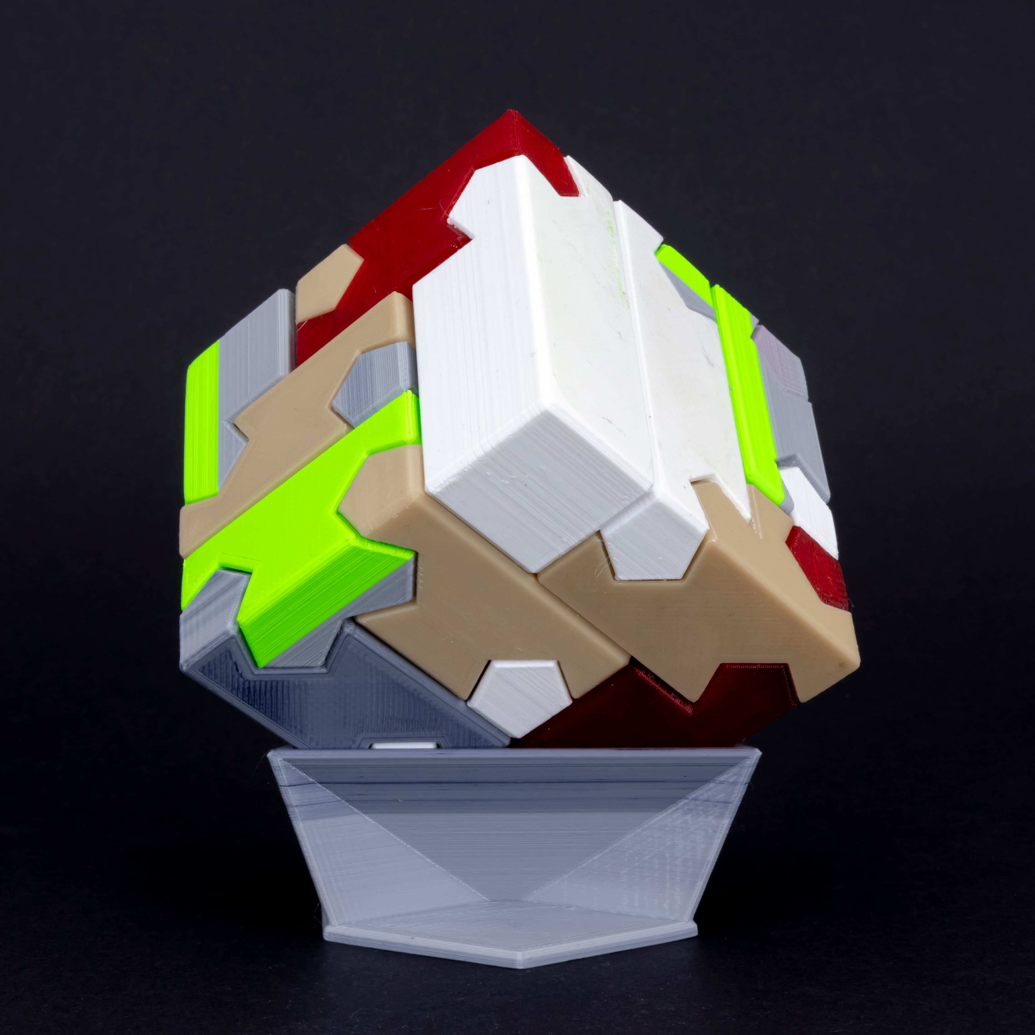 Tsugite Cube 3x3 Puzzle (Version B) 3d model
