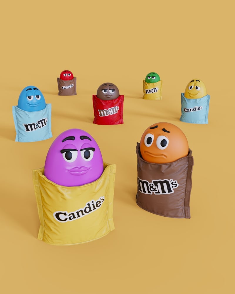 Candy Clicker Characters, Mascot Style Fidget Toy 3d model