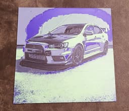Mitsubishi Lancer Evolution HueForge 3d model
