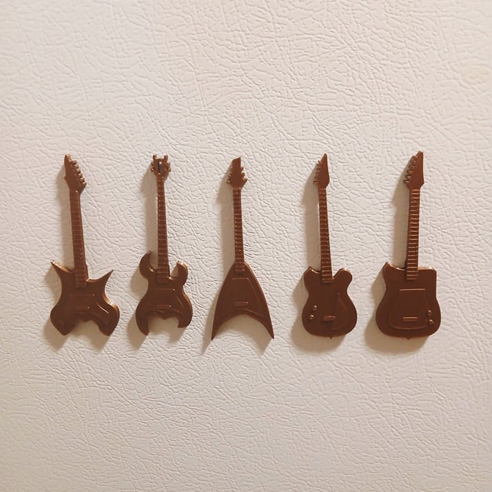 Electric Guitar Magnets – Bronze Metal PLA Edition 3d model