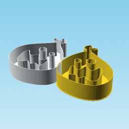 Ghost U, nestable box (v2) 3d model