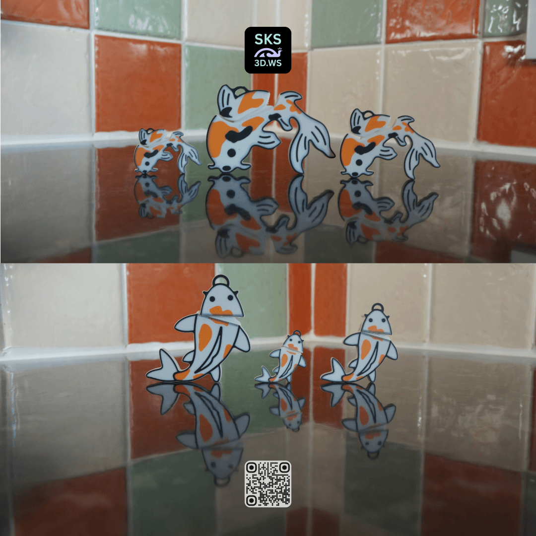 Koi Wiggle Keyring 3d model