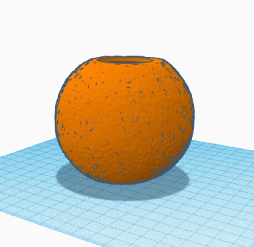 Orange Planter from 3D Scan 3d model